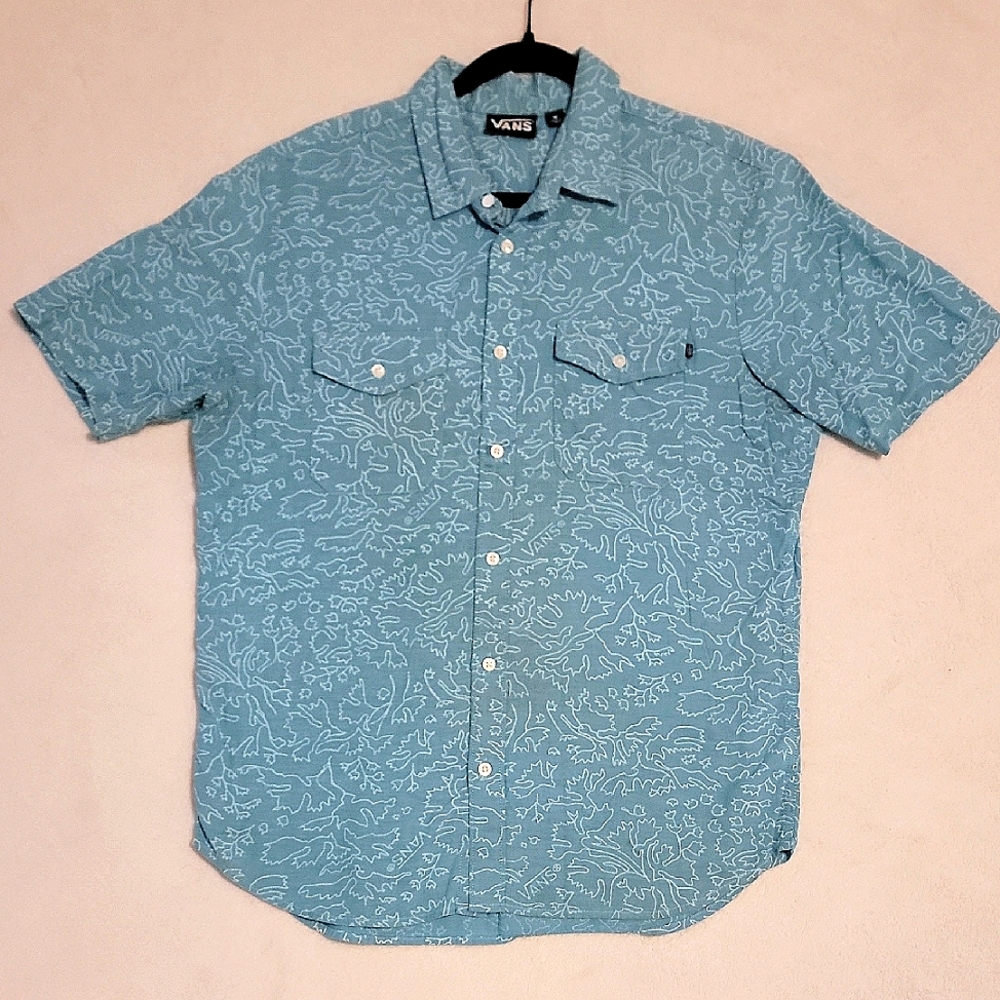 Vans Blue Casual Button Down Shirt